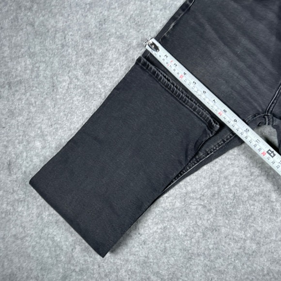 Levi's denim jeans Womens 31x30 Black Superlow Boot Low Rise Distressed red tab - Picture 11 of 16